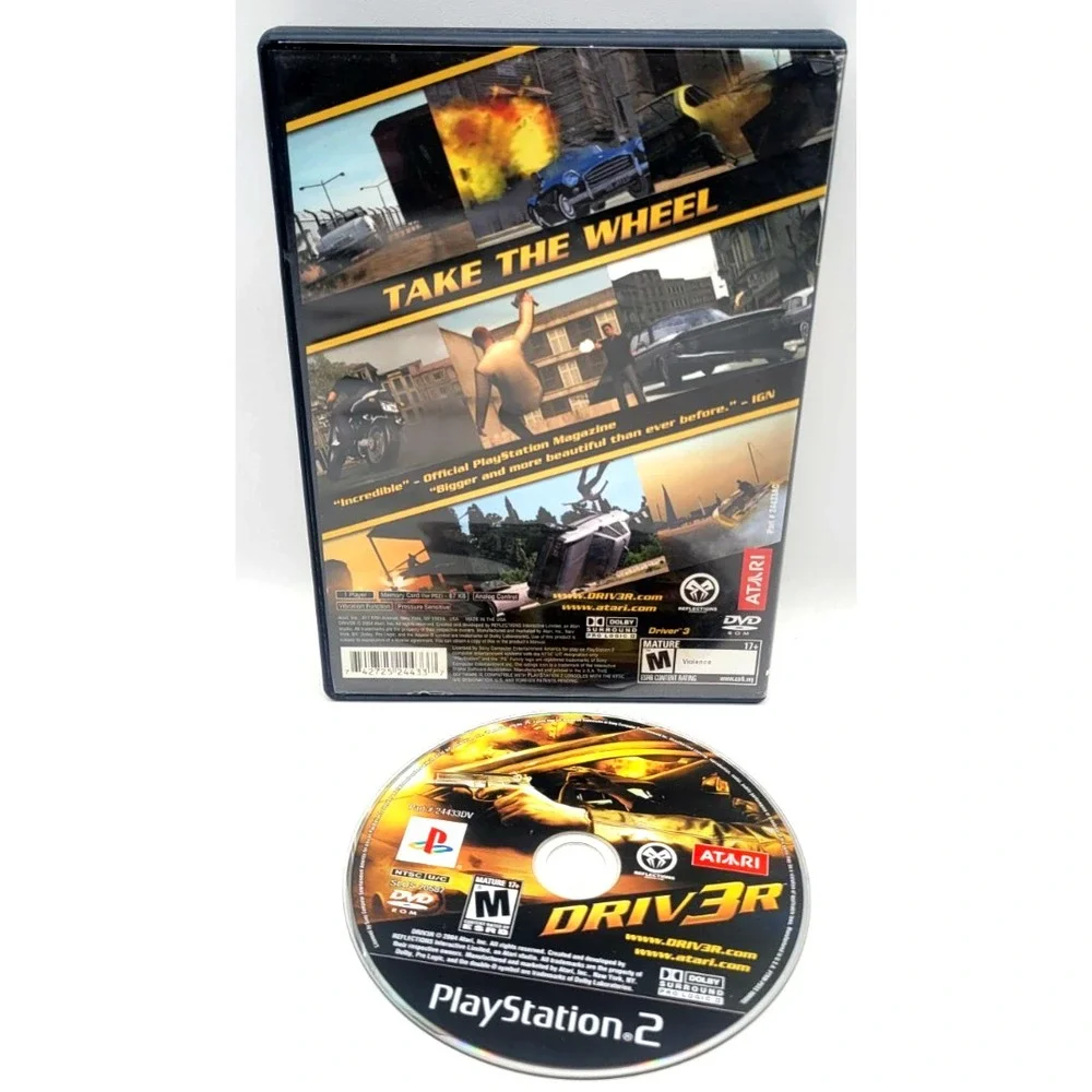 Driver 3 Driv3r (Sony PlayStation 2 PS2, 2004) GAME & DISC